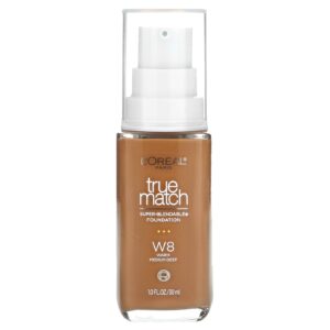 LOréal True Match Base Supermisturável W8 Quente Médio e Profundo 30 ml (1 fl oz)