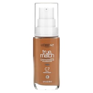 LOréal True Match Base Supermisturável C7 Refrescante Médio Profundo 30 ml (1 fl oz)
