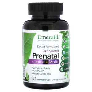 Emerald Laboratories Pré-natal Coenzimado + Clínico Multi 120 Cápsulas Vegetais