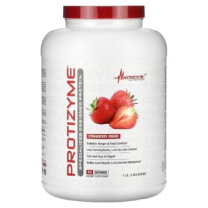 Metabolic Nutrition Protizyme Proteína de Design Especializado Creme de Morango 1.820 g (4 lb)