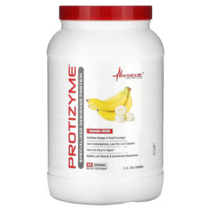 Metabolic Nutrition Protizyme Proteína de Design Especializado Creme de Banana 910 g (2 lb)