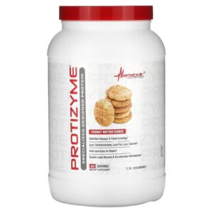 Metabolic Nutrition Protizyme Proteína de Design Especializado Biscoito de Manteiga de Amendoim 910 g (2 lb)