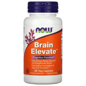 NOW Foods Brain Elevate 60 Cápsulas Vegetais