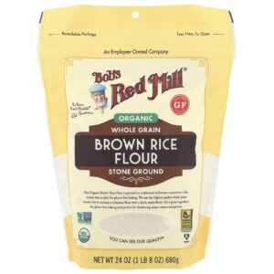 Bobs Red Mill Farinha de Arroz Integral Orgânico Grãos Integrais 680 g (24 oz)