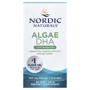 Nordic Naturals Algas DHA 60 Cápsulas Softgel (250 mg por Cápsula Softgel)