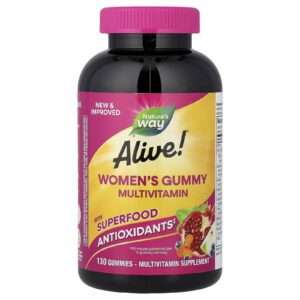 Natures Way Multivitamínico em Gomas para Mulheres Alive!® Frutos Silvestres 130 Gomas