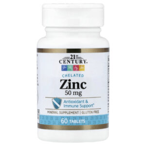21st Century Zinco Quelado 50 mg 60 Comprimidos