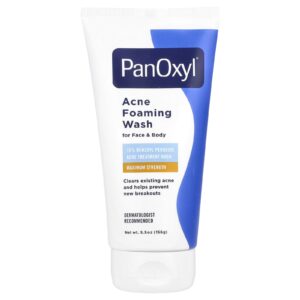 PanOxyl Espuma de Limpeza para Acne Para o Rosto e o Corpo Potência Máxima 156 g (55 oz)