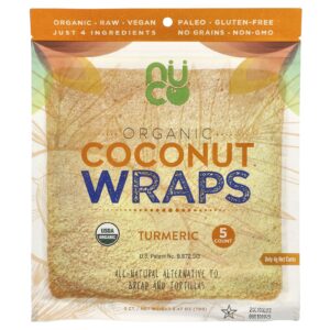 NUCO Wrap de Coco Orgânico Cúrcuma 5 Unidades 70 g (247 oz)