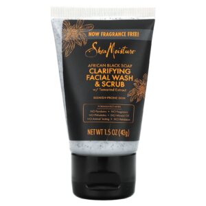 SheaMoisture Sabonete Negro Africano Limpador e Esfoliante Facial Sem Perfume 43 g (15 oz)