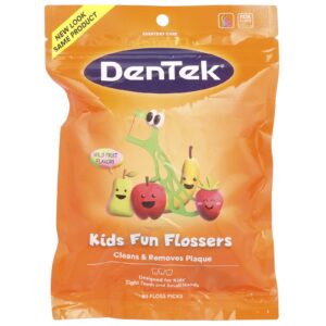 DenTek Fio dental divertido para crianças frutas silvestres 90 opções de fio dental