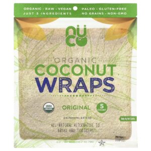 NUCO Wraps de Coco Orgânico Original 5 Wraps (14 g) Cada