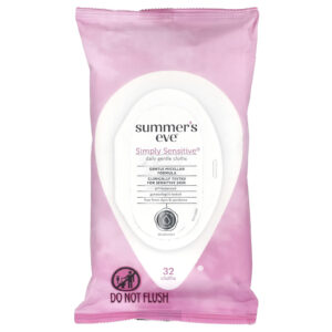 Summers Eve Simply Sensitive® Lenços Suaves para Uso Diário 32 Lenços