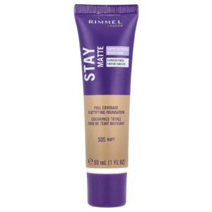 Rimmel London Stay Matte Base Matificante para Cobertura Total 305 Buff 30 ml (1 fl oz)