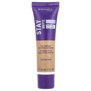 Rimmel London Stay Matte Base Matificante para Cobertura Total 303 True Nude 30 ml (1 fl oz)