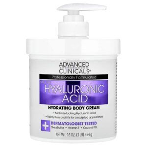 Advanced Clinicals Ácido Hialurônico Creme Corporal Hidratante 454 g (16 oz)