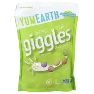 YumEarth Organic Giggles® Candy Bites Mastigáveis Azedo 142 g (5 oz)
