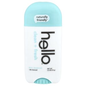 Hello Desodorante com Carvão Vegetal 24 Horas Puro + Refrescante 73 g (26 oz)