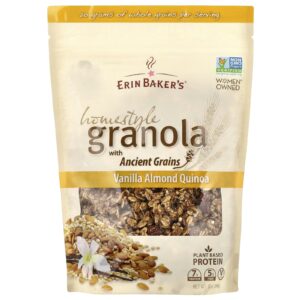 Erin Bakers Granola Caseira com Grãos Antigos Baunilha e Amêndoa Quinoa 340 g (12 oz)