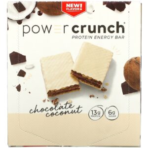 BNRG Power Crunch® Barras Energéticas de Proteína Chocolate e Coco 12 Barras 40 g (14 oz) Cada