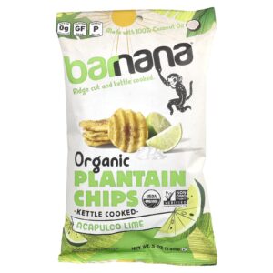 Barnana Batatas Fritas Orgânicas Limão Acapulco 140 g (5 oz)
