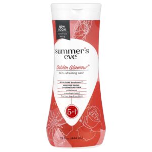 Summers Eve Golden Glamour® 5 in 1 Sabonete Líquido Diário Refrescante 444 ml (15 fl oz)