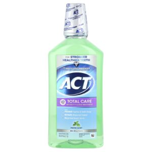 ACT Enxaguante Bucal Anticáries com Fluoreto para Tratamento Completo Sem Álcool Menta Fresca 1 L (338 fl oz)