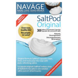 Navage Cuidado Nasal Irrigação Nasal com Solução Salina SaltPod Original 30 Cápsulas de Concentrado Salino