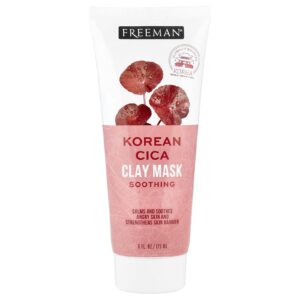 Freeman Beauty Máscara Coreana Calmante de Argila de Cica Coreana Para Todos os Tipos de Pele 175 ml (6 fl oz)
