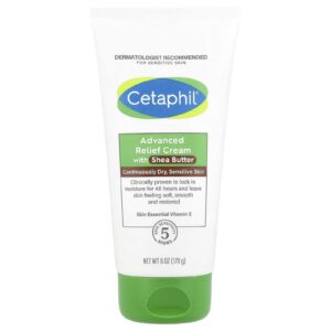 Cetaphil Creme Advanced Relief com Manteiga de Karité Pele Sempre Seca e Sensível 170 g (6 oz)