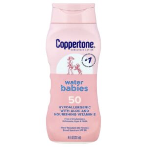 Coppertone Loção de Proteção Solar Água para Bebês FPS 50 237 ml (8 fl oz)