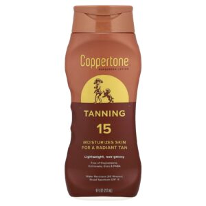 Coppertone Bronzeamento artificial Loção de proteção solar FPS 15 237 ml (8 fl oz)