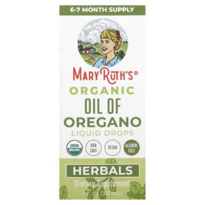 MaryRuths Gotas Líquidas de Óleo Orgânico de Orégano 30 ml (1 fl oz)