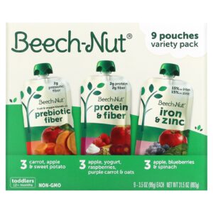 Beech-Nut Pacote de Variedade Mais de 12 Meses 9 Sacos 99 g (35 oz) Cada