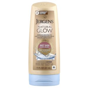Jergens Brilho natural hidratante para pele molhada pele clara a média 75 fl oz (221 ml)