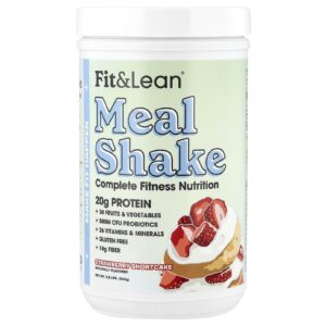 Fit & Lean Shake de Refeição Nutrição Fitness Completa Tortinha de Morango 365 g (08 lbs)