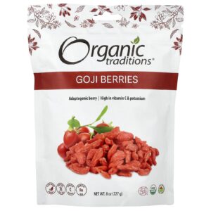 Organic Traditions Bagas de Goji 227 g (8 oz)