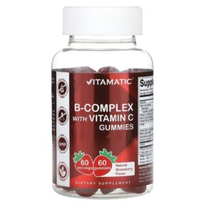 Vitamatic Complexo B com Gomas de Vitamina C Morango 60 Gomas