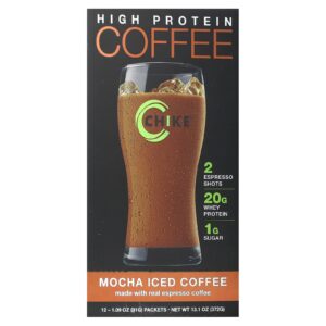 Chike Nutrition Café Gelado com Alto Teor de Proteína Mocha 12 Pacotes 31 g (109 oz) Cada