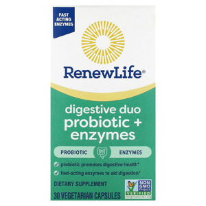 Renew Life Probiótico + Enzimas Digestivas 30 Cápsulas Vegetarianas