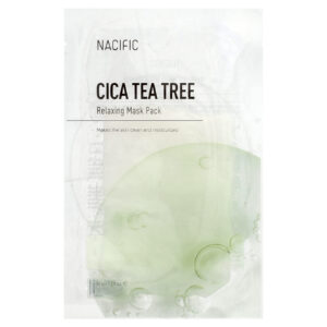 Nacific Pacote de Máscara Relaxante Cica Tea Tree 1 Folha de Máscara 30 g (105 oz)