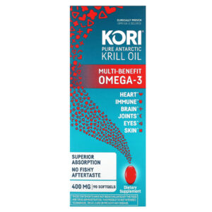 Kori Óleo de Krill Antártico Puro Ômega-3 Multibenefício 90 Cápsulas Softgel