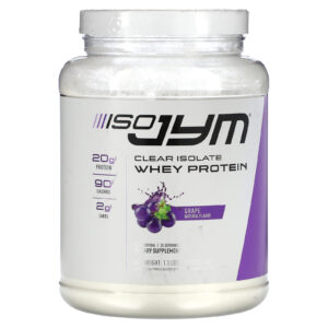 JYM Supplement Science Proteína Whey Isolada Transparente Uva 183 oz (11 lbs)