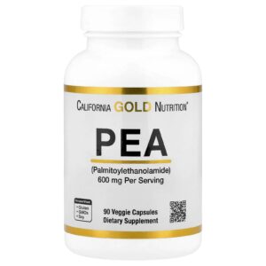 California Gold Nutrition PEA (Palmidrol) 90 Cápsulas Vegetais (300 mg por Cápsula)