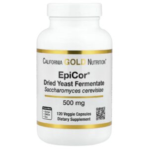 California Gold Nutrition Epicor® Fermentado de Levedura Seca 500 mg 120 Cápsulas Vegetais