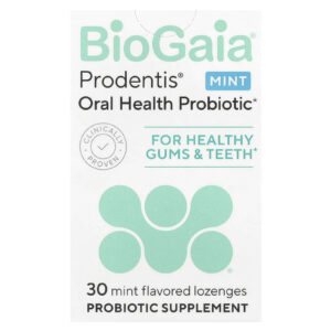 BioGaia Probiótico Prodentis® para a Saúde Bucal Para Gengivas e Dentes Saudáveis Menta 30 Pastilhas Probióticas