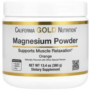 California Gold Nutrition Bebida de Magnésio em Pó Crush de Laranja 380 g (134 oz)