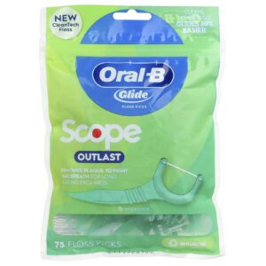Oral-B Glide Scope Outlast Fios Dentais com Haste Menta 75 Unidades