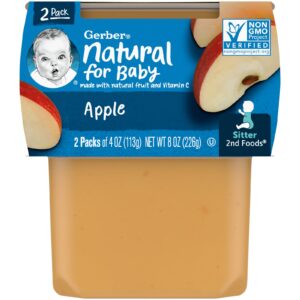 Gerber Natural para Bebês 2nd Foods® Maçã 2 Unidades 113 g (4 oz) Cada