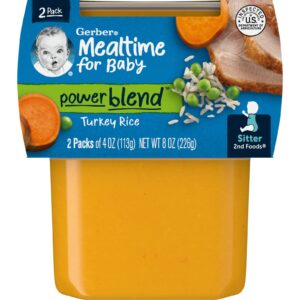 Gerber Mealtime para o Bebê Power Blend™ 2nd Foods® Arroz de Peru 2 Unidades 113 g (4 oz) Cada